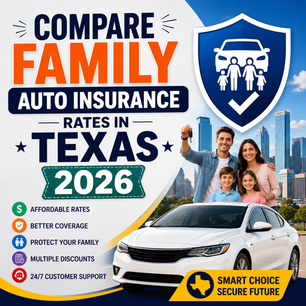 Compare Family Auto Insurance Rates In Texas 2026