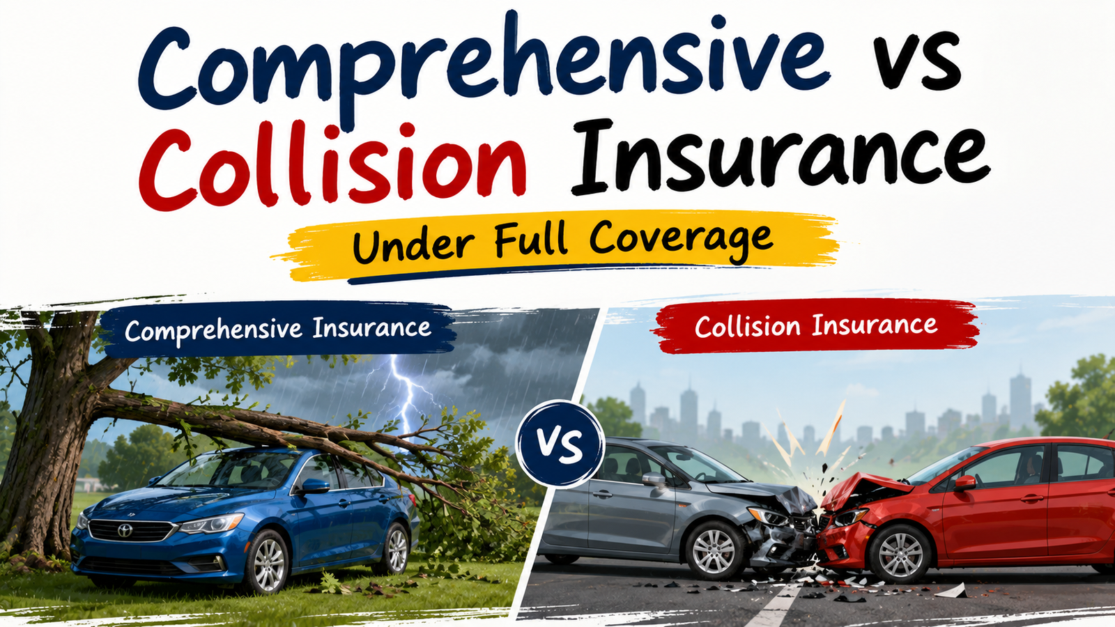 Comprehensive vs Collision Insurance Under Full Coverage ...